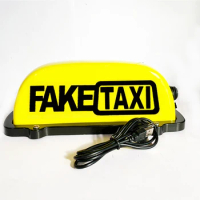 Rechargeable LED FAKETAXI Car Top Light Customization With Magnetic Base USB Charge Line