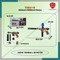 Mainan water beads Tec-9 elektrik otomatis tembakan anak Peredam Biasa