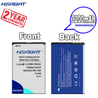New Arrival [ HSABAT ] 3200mAh BL-5J Battery for Nokia 5230 5233 5800 3020 Lumia 520 525 530 5900 Xpress Music C3 N900 X6
