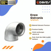 Knee Kni Elbow Sambungan Fitting Pipa Besi Galvanis 1/2 Inch