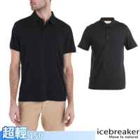 【Icebreaker】男 100%美麗諾羊毛 Tech Lite III 短袖POLO衫/IB0A56WK-001 黑