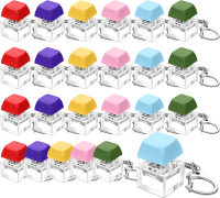 Nosiny 24 Pcs Keyboard Fidget Toys Keyboard Fidget Keychains for Adults Teens Finger Stress Relief K