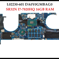 High quality L02230-601 for HP Elitebook 1040 G4 Laptop Motherboard DA0Y0GMBAG0 SR32N I7-7820HQ 16GB RAM 100% Fully Tested