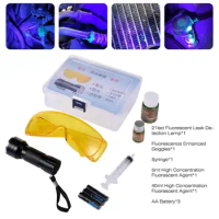Automobile Fluorescent Leak Detection Tool Auto Air Conditioning Repair Tool R134a Refrigerant Gas A/C Leak Test Detector UV Dye