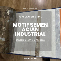 Wallpaper Dinding Industrial Semen Acian Abstrak Modern Abu Beige Cokelat / Walpaper Vinyl Murah