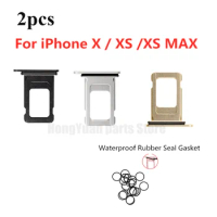 2pcs SIM Card Holder Tray Slot for iPhone X XR XS MAX Replacement Part SIM Card Card Holder Adapter Socket Apple