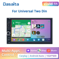 Dasaita Vivid10 PX6 7" 2 Din Car Radio for Universal Nissan Toyota Android Vehicle GPS Navigation Multimedia Player Carplay