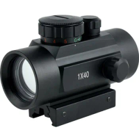 Red Dot 1x40 Sight Tactical Optics Holographic Compact Riflescope Scope Adjustable Rail 11mm 20mm Red Dot Sights with Lens Cover