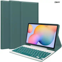 For Samsung Galaxy Tab S6 Lite Case 2022 TPU Tablet Case Flip Stand Keyboard Shell for Galaxy Tab S6 Lite With Pen Slot Cover