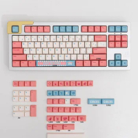 Circus Troupe Theme XDA Keycaps for Mechanical Keyboard Pink White PBT 139 Keys Dye Sublimation GK61 Anne Pro 2 Game PC
