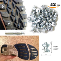 42pcs Tyre Spikes for Shoes Boots Gripping Spikes for fatbike Moutain Vehicel studs screw in Tire Stud Tungsten Tipped Fishing