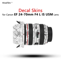 for Canon EF24-70F4 Lens Sticker Wrap Cover Skin For Canon EF 24-70mm f/4L IS USM Len Decal 2470 F4 24-70 Anti-Scratch Protector