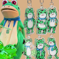Netizen Cute Funny Playful Frogman Cartoon Acrylic Anime Keychain Interesting Bag Pendant Lovely Earphone Case Small Key Ring