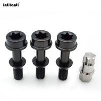 Jntitanti Gr5 titanium wheel rim bolt M14*1.5*52mm Torx for Ferrari car with free washer