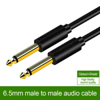 Guitar Cable 6.5mm Jack 6.35mm to 6.35mm Instrument Audio Cable For Electric Guitar Mixer Amplifier 6.35 mm Cable 1/4 Inch Male
