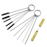 Set Sikat Model Jarum Pembersih Airbrush Nozzle Cleaning Needle Set