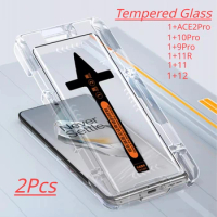 2Pcs For Oneplus 12 9 10 11 Pro Screen Protector Oneplus 12 11 ACE2 9 10 Pro Tempered Glass With utomatic Installer Tool