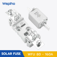 Wspiho ONLY FUSE 80A/100A/125A/160A Base Fuses Holder Solar PV Knife Type Fuse Ceramic Shell Contact Fuse For Efficient Power