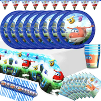 Super Wings Super plane Cartoon Party Supplies Baby Shower Balloons Jett Balloons Toys Happy Birthday Party Decorations Kid Toy
