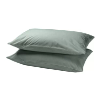 DVALA 枕頭套, 灰綠色, 50x80 公分