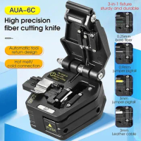 AUA-6C Fiber Cleaver Cable Cutting Knife FTTT Fiber Optic Knife Tools Cutter High Precision Cleaver 16 Point Blade