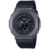 【CASIO 卡西歐】G-SHOCK 農家八角金屬錶殼衝力腕錶(GM-2100BB-1A)