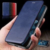 Luxury Leather Magnetic Case For Xiaomi Mi 10 10T 11 Lite 5G NE 11T A2 Mi Note 10 Cover Poco X5 X3 NFC M3 X4 Pro M5S