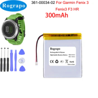 New Replacement Watch Battery 361-00034-02 For Garmin Fenix 3 Fenix3 F3 HR 300mAh + Free Tools