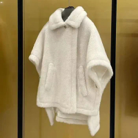 Handmade Large Size Teddy Cloak Jacket for Women Thickened 20% Alpaca Sleeveless Coat Jacket Loose Fur Autumn and Winter