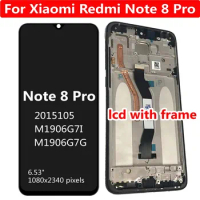 6.53" Best Quality For Xiaomi Redmi Note 8 Pro LCD Display Touch Screen Digitizer Assembly Sensor with Frame Pantalla Note8 Pro