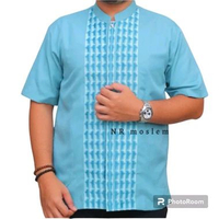 Exclusive!! baju Koko lengan pendek premium bahan katun segala umur model sekarang kancing kerah Sha