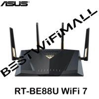 ASUS RT-BE88U WiFi 7 Router BE7200 7.2Gbps 802.11BE, Dual Band 2.4GHz&amp;5GHz, 1x10G WAN,1x10G SFP+, Support OFDMA AiMesh Wi-Fi 7