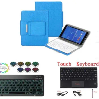 Tablet Cover For For Samsung Galaxy Tab A A6 With S Pen 10.1 2016 SM-P580 P585 P580 Touchpad Bluetooth Light Keyboard Case + pen