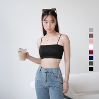 Sagi - Crop Tank Top Black (Cup Included)