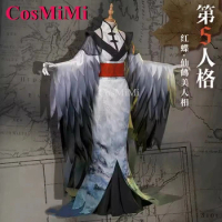 CosMiMi Hot Game Identity V Michiko/Geisha Cosplay Costume Crane Skin Gorgeous Uniform Dress Carnival Party Role Play Clothing
