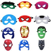 Superhero Masks Iron Man Spiderman Hulk Captain America Thor Birthday Dress Up Mask for Kids Children Favor Mystery Gift