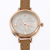 大賀屋 日貨 愛麗絲 手錶 錶 成人 兒童手錶 女錶 童錶 錶面 裝飾 飾品 穿搭 迪士尼 正版 J00017657