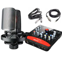 Hot TAKSTAR SM-18 ICON Upod Pro Condenser Microphone &amp; USB Audio Interface Sound Card Kit , For Live Broadcast Studio Recording