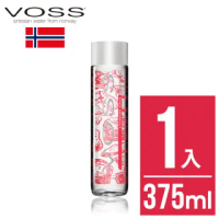 【VOSS 芙絲】即期品:草莓薑汁風味氣泡水375ml玻璃瓶(最佳賞味期限至2022/01/12)