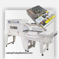 2024 Semi-automatic plastic film heat notebook shrinking tunnel wrapping packing machine factory price