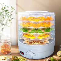 Food Dehydrator Machine 5 Trays Professional Electric Multi-Tier Food Preserver for Fruit/Vegetable Dryer