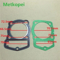 motorcycle CB200 WY200 LF200 cylinder block gasket piston diameter 66mm for Honda Lifan 200cc CB WY 200 engine seal parts