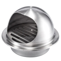 3-10" Round Air Vent Duct Grill Extractor Fan Tumble Dryer ventilation Wall Ceiling Stainless Steel Duct Cover