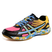 LEFUS Classic Style Badminton Shoes Men's Professional Tennis Shoes Wear-Resistant Shoes Anti-Slip Ping Pong Breathable Shoes