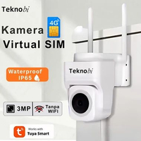 Teknobi Kamera CCTV B66 4G Virtual Sim Card CCTV Tuya Camera Baterai Solar Wireless Outdoor Waterpro