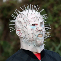 Hellraiser Mask Hellraiser Nail Head Funny Props Halloween Cosplay Infernal Ghost Nails Masks