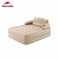 Naturehike Inflatable Bed with Backrest Camping Mattress 46cm TPU Heightening Air cushion Bed with Electric Air Pump