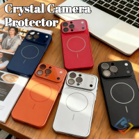 New Year red Crystal Camera Protector Magnetic Hard Phone Case for IPhone17 Pro Max 13 14 15 16 Pro