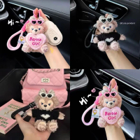 Shirley Sweetheart Rose Bag Pendant Plush Doll Accessory Duffy Bear Keychain Ornament Hadiah untuk W