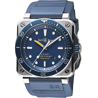 Bell &amp; Ross DIVER 潛水機械腕錶 BR0392-D-BU-ST/SRB